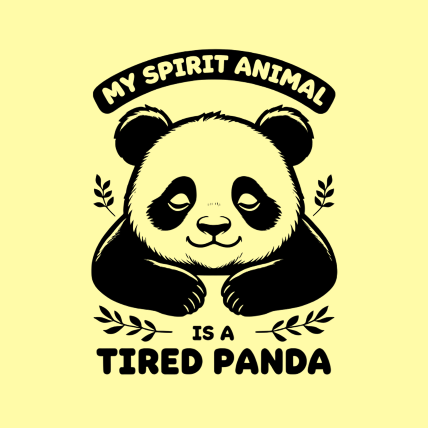 T-shirt homme « Mon animal totem est un panda fatigué »