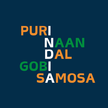 T-shirt homme Puri Naan Dal Gobi Samosa INDE