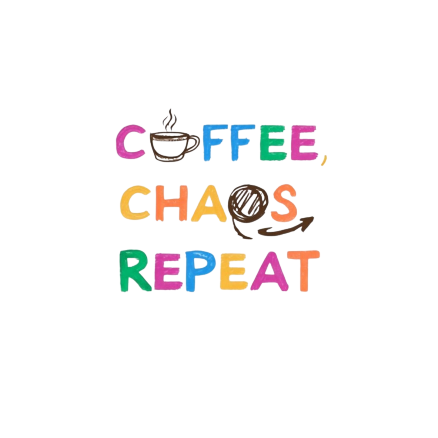 Coffee Chaos Repeat Women's T-shirt